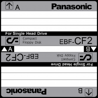 Panasonic 3 inc disk label