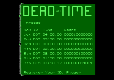 game screenshot of Dead on Time by Axelay