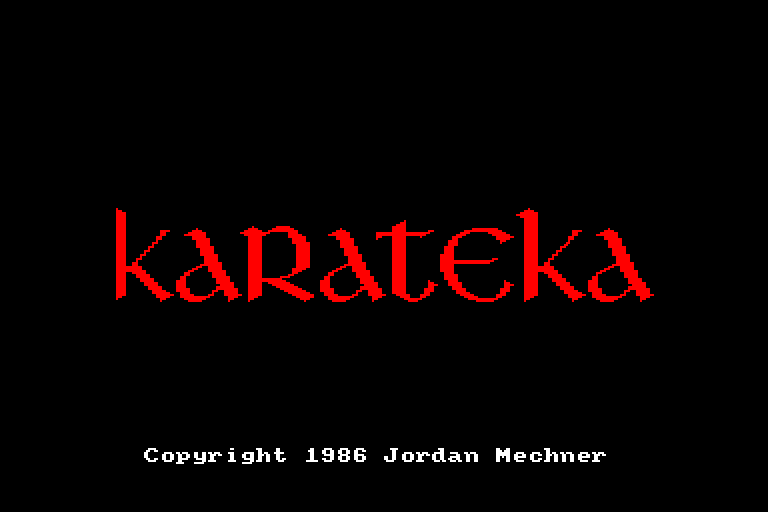 loading screen of the Amstrad CPC game Karateka by Microids in 1990