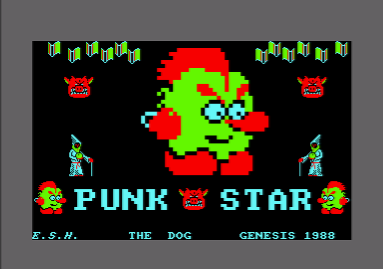 loading screen of the Amstrad CPC game Punk Star