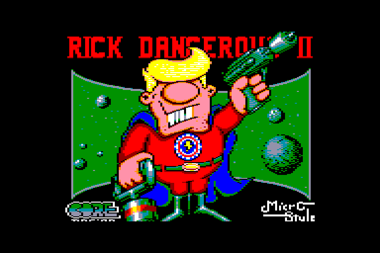 Amstrad CPC loading screen of Rick Dangerous 2