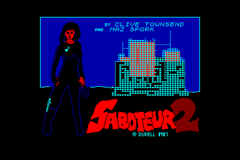 loading screen of the Amstrad CPC game Saboteur 2