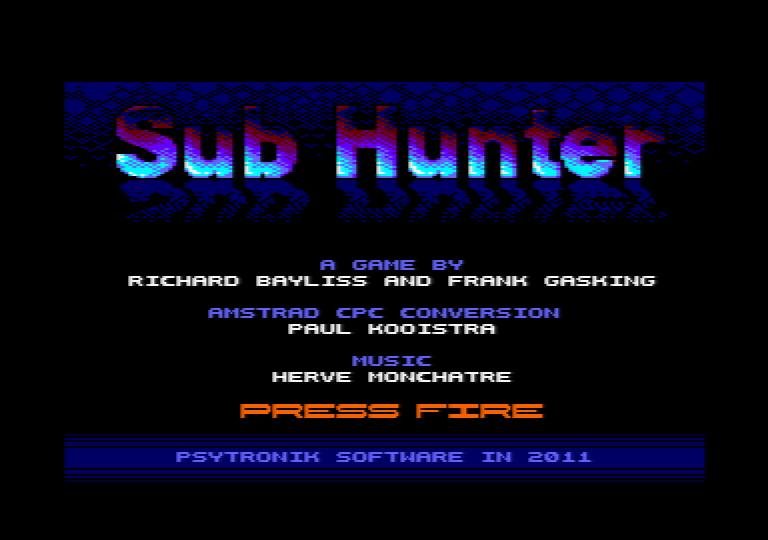 Sub Hunter menu screenshot