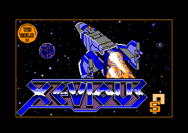 screenshot of Amstrad CPC game Xevious