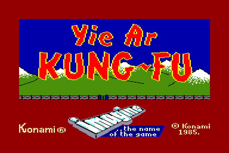 écran de chargement du jeu Amstrad CPC Yie Ar Kung Fu