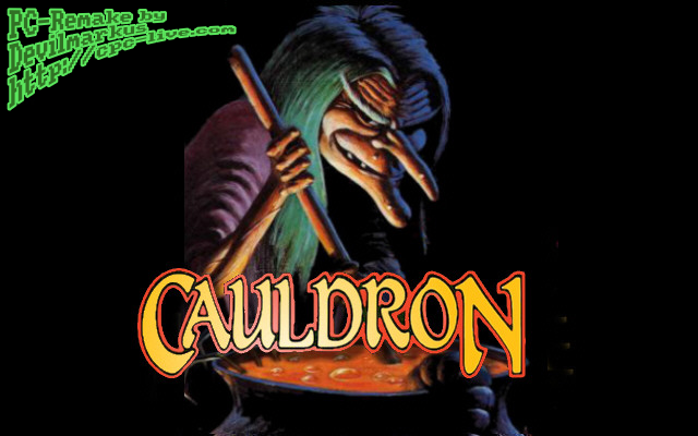 loading screen of the windows remake of Cauldron by Devilmarkus