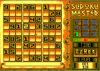 playing screen of Sudoku Master