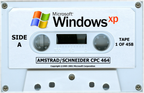 fist tape to install windows XP on an Amstrad CPC 464