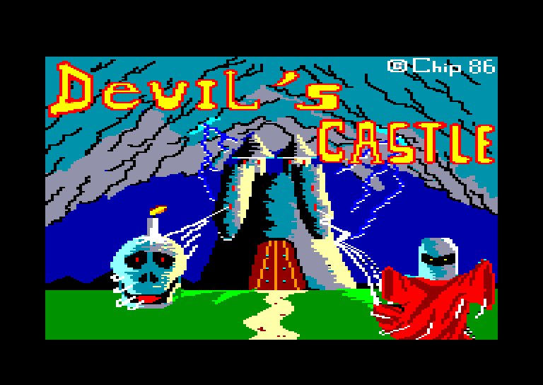 loading screen of the Amstrad CPC game Devil's Castle