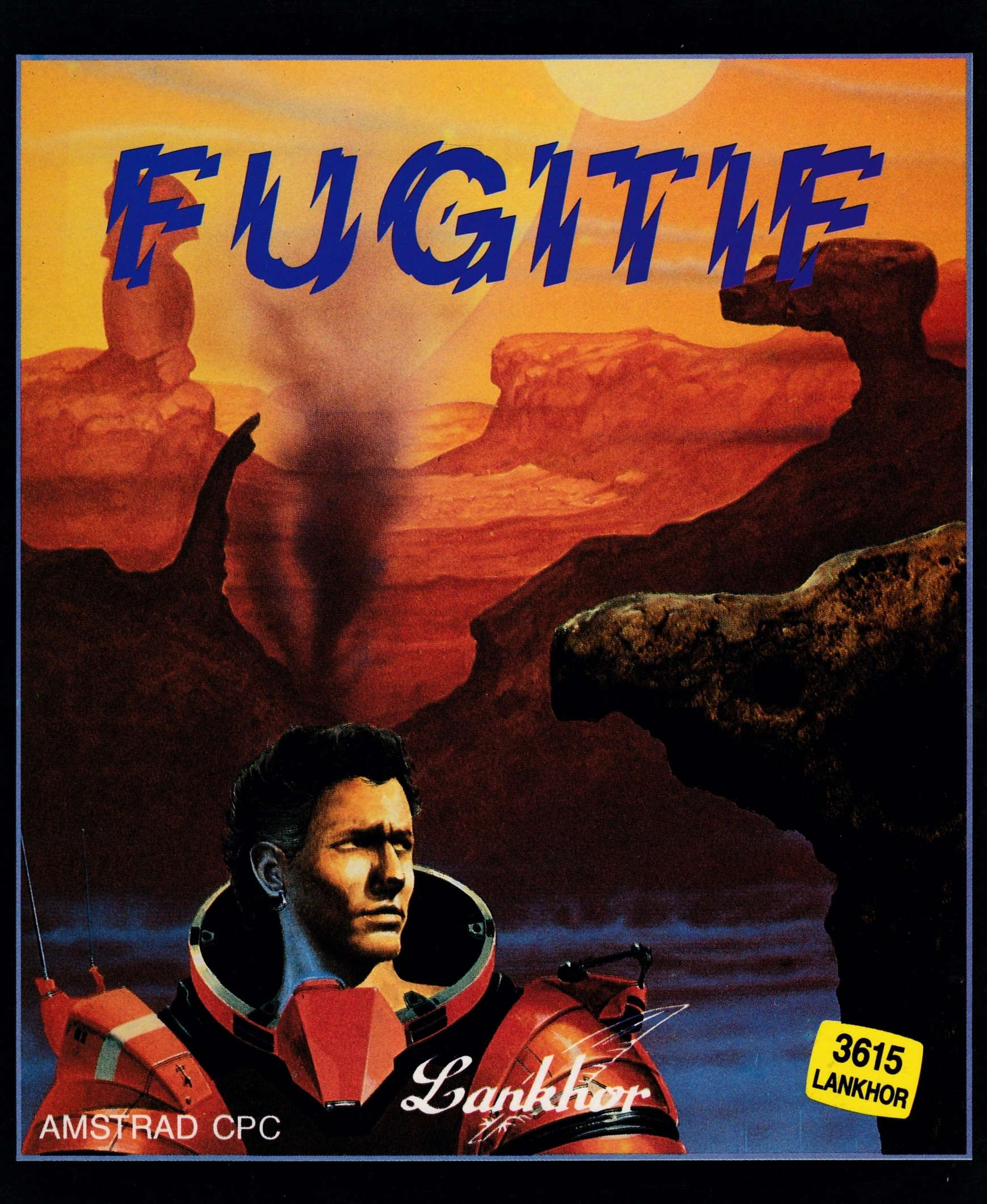 box cover by Stéphane POLLARD of the  Amstrad CPC game : Fugitif