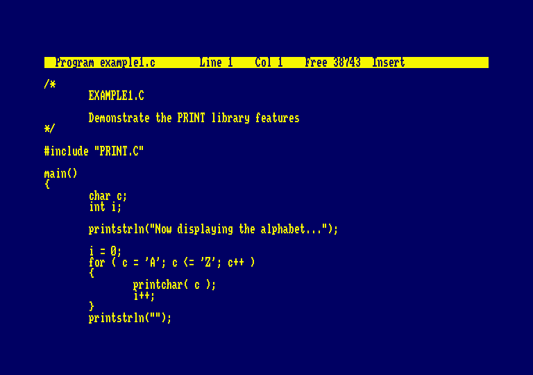 PhrozenC, C compilator for Amstrad CPC and PC screenshot