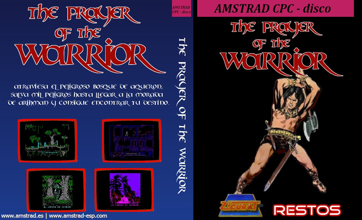 cover of the Amstrad CPC game the prayer of the warrior