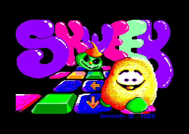 écran de chargement du jeu Amstrad CPC Skweek