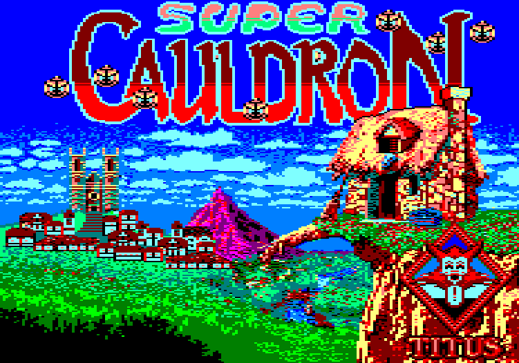 loading screen of the Amstrad CPC game Super Cauldron