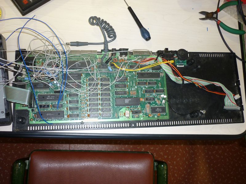 inside of a modded Amstrad CPC