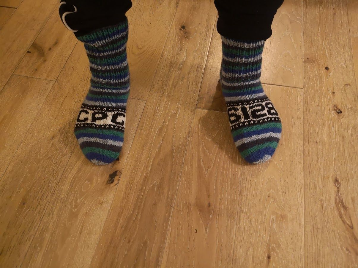 Amstrad CPC 6128 socks made with love