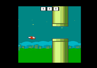 screenshot of flappyrulez on Amstrad CPC+
