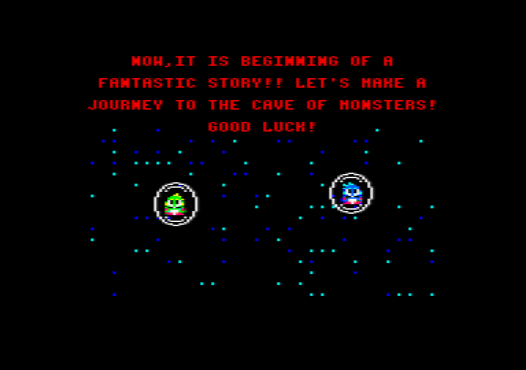 intro screenshot of the amstrad CPC game Bubble bobble 4 CPC