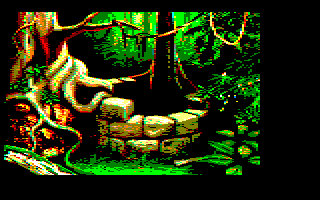 1er écran d'un possible jeu Maupiti island sur Amstrad CPC