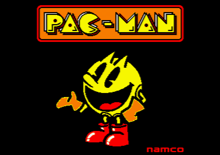 écran de chargement du jeu d'arcade Pac-Man sur Amstrad CPC